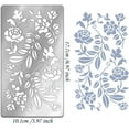 thumbnail image 2 of Metal Flower Stencils 3.98x6.97inch Curled Floral Leaf Journal Templates Art and Craft Stencils Reusable Metal Stencils for Diary Scrapbook Wood Engraving Drawing, 2 of 9