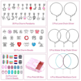 thumbnail image 2 of Regalo para niñas de 5 a 13 años Joyería de juguete para niños Kit de pulsera con dijes para niñas DIY Fabricación de joyas Juguete para niñas Idea de regalo para niñas 5 6 7 8 9 10 11 12 13 años Regalo de Navidad Regalo de cumpleaños Rojo Verde, 2 of 5