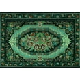 thumbnail image 1 of Ahgly Company Machine Washable Indoor Rectangle Medallion Turquoise Blue French Area Rugs, 7' x 10', 1 of 4