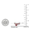 thumbnail image 4 of Dazzlingrock Collection 14K Round Red Ruby & White Diamond Ladies Bridal Engagement Ring Set, White Gold, Size 7.5, 4 of 4