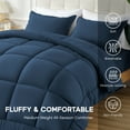 thumbnail image 2 of Sonive Bedding Comforter Duvet Insert Fluffy Warm All Season Down Alternative Filling (King, Navy), 2 of 7