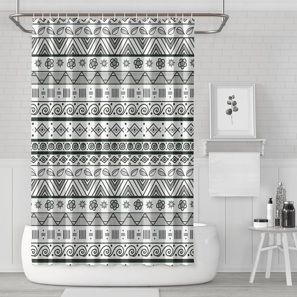 Rideaux de Douche Ethniques Tribaux Vintage du Sud-Ouest Boho (3) Imperméables Doublure de Douche, Rideaux de Salle de Bain Contemporains Chics en Polyester, Doublures de Rideau de Bain avec Crochet en Plastique 72x72 Pouces