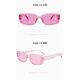 thumbnail image 2 of Gafas de sol irregulares Hombres y mujeres de moda que conducen Gafas de sol de hip hop Marco pequeño Gafas de sol de color gelatina Rosa 2pcs LingWen 9024735091974, 2 of 2
