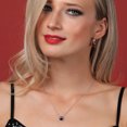 thumbnail image 4 of Gem Stone King 10K White Gold Red Garnet and White Lab Grown Diamond Pendant Necklace for Women | 1.06 Cttw | Gemstone January Birthstone | Cushion Checkerboard 6MM | With 18 inch Chain, 4 of 6