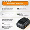 thumbnail image 2 of Persever WA3520 8.0Ah Replacement for Worx 20V Battery Lithium Ion Battery WA3578 WA3525 WA3520 WA3575 WG151s WG155s WG251s WG540s WG890 WG891 WG255s WG545s Cordless Power Tools, 2 of 5