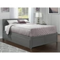 thumbnail image 2 of Orlando Wood King Platform Bed with Footboard and Twin XL Trundle in Grey, 2 of 5