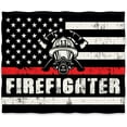 thumbnail image 2 of Fire Firefighter Blanket Fireman Gifts for Men Women Boy Dad Husband Son Boyfriend Adult Birthday Christmas Halloween Thanksgiving Retirement Presents Plush Throw 50"x60", 2 of 6