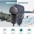 thumbnail image 7 of HEYANN Winter Trapper Hat,Wool Faux Fur Aviator Ski Trapper Trooper Pilot Snow Eskimo Hat with Ear Flaps for Men & Women, 7 of 7