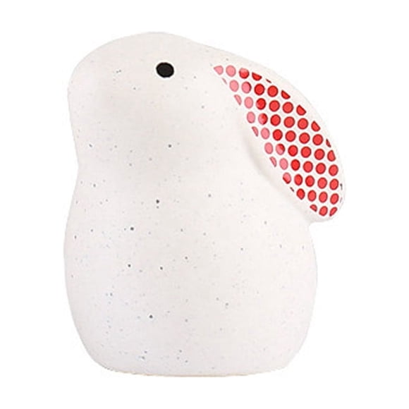 Décorations de Bureau, Ornement Lapin en Céramique Blanc 12,2 X 7,5 cm Fait à la Main, Accessoire de Bureau, Accessoires de Photographie de Produits