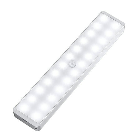

1 Pack LED Motion Sensor Lights 24 LED Closet USB Powered Lights Magnetic Wireless Night Light Bar for Stairs Closet Kitchen