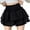 #953 Black, variant on Felirenzacia Double Layered Mini Skirt for Girl and Women with Shorts Ruffle Hem Smocked Waist Y2K Stylish Skit
