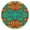 Symmetric Geometric Pattern, variant on Teal Geometric Boho Pattern Round Fitted Tablecloth with Elastic Edge,Dining Table Cover Waterproof,Outdoor Round Tablecloth for Camping,Dining,Indoor and Outdoor