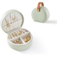 thumbnail image 1 of Organizador Portátil de Joyería de Viaje, Caja de Joyería, Organizador de Joyas, Caja de Almacenamiento para Joyería, Joyero de Viaje para Anillos, Pendientes, Pulseras, Collares, Verde, 1 of 4