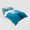 thumbnail image 2 of Ambesonne Winter Bedding Set 4 Pcs, Frozen Ice Mountains, Queen, White and Blue, 2 of 2