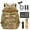 Green Camo, variant on 15.6 Inch Laptop Backpack - Large Capacity Outdoor Rucksack with MOLLE Webbing, Compass, Flag Patch, Survival Whistle,TYPE-C Outdoor Fire Starter (Hiking Camping Daily Commute)