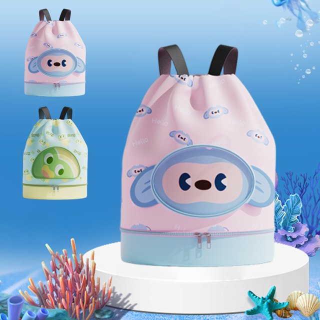 Bolsa Impermeable con Dibujos Animados de Verano, con Compartimento para Zapatos, para Guardar Trajes de Baño, de Viaje, para Playa, para Nadar Al Hombro.