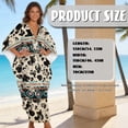 thumbnail image 7 of Xixirimido Aztec Tribal Cowhide Print Kaftan Dress for Women, Plus Size Hawaiian Batwing Sleeve Beach Cover Up V-Neck Summer Swimsuit Dresses, 7 of 7