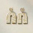 thumbnail image 3 of Cow girls earrings cute exaggerated auricular needle door leopard acrylic earrings----Black flower--Product code 77632 Black flower, 3 of 3