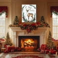 thumbnail image 6 of Christmas Framed Canvas Wall Decor White Christmas Tree on Red Canvas Print Winter Scene Holiday Decor Pictures Print Poster Framed Wall Painting for Living Room Bedroom, 6 of 6