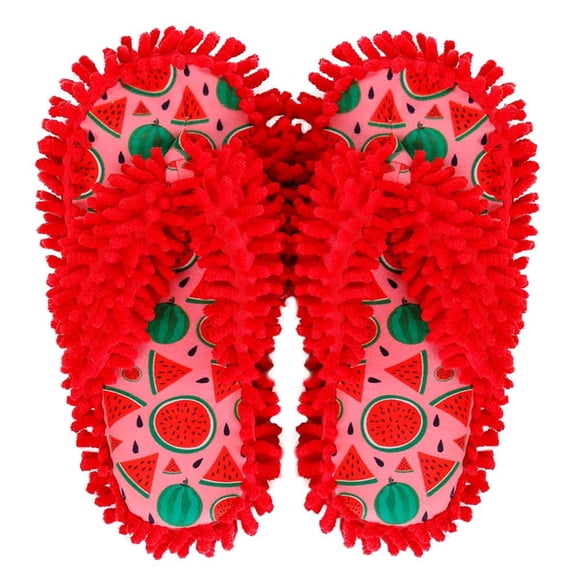 Millffy Cute fruit Slipper for Kids Boys Teens Spa Flip-Flop Slippers for Women, Girls' Fuzzy House Shoes (7-9 US Women, Watermelon)