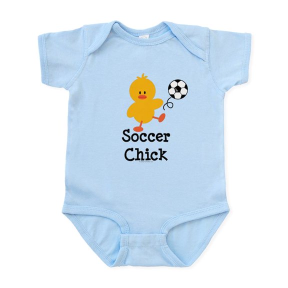 CafePress - Soccer Chick Infant Bodysuit - Baby Light Bodysuit, Size Newborn - 24 Months