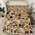 thumbnail image 2 of Castle Fairy Boho Bull Skull Twin Sheet Sets,Abstract Geometric Camo Bedding, 2 of 7