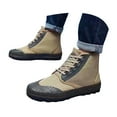 thumbnail image 3 of CPNG Men's Fashion High Top Water-Resistant Ankle High/Mid Calf Desert Boots Combat Boots with Orthotic Insoles Lace-Up Casual Outdoor Hiking Canvas Shoes, 3 of 9
