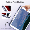 thumbnail image 2 of KVTVOU Keyboard Case for iPad 9th Generation 2021 /iPad 8th Generation 2020 / iPad 7th Gen 2019 with Pencil Holder Stand Folio Detachable Wireless Keyboard Cover, Purple, 2 of 8