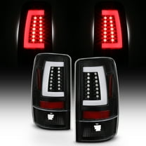 AKKON - For 00-06 Chevy Suburban Tahoe GMC Yukon XL 1500/ 2500 Black LED Bar Tail Brake Lights Left Right Pair