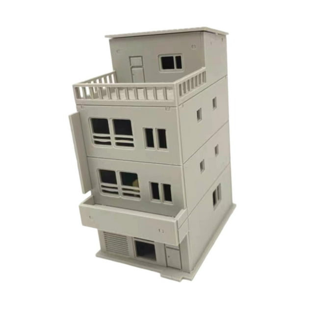 Bunblic 1/87 HO House Building Educational for Architecture Model Layout Scene 7.5cmx11cmx14.5cm