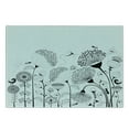 thumbnail image 3 of Black and White Cutting Board, Small Large Blooming Flowers with Butterflies and Bees Creatures Nature, Decorative Tempered Glass Cutting and Serving Board, Small Size, Black White, by Ambesonne, 3 of 5