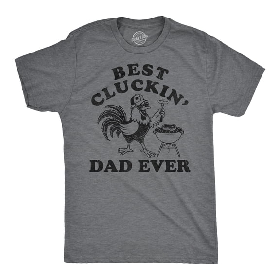 Mens Funny T Shirts Best Cluckin Dad Ever Sarcastic Fathers Day Graphic Novelty Tee for Men Graphic Tees