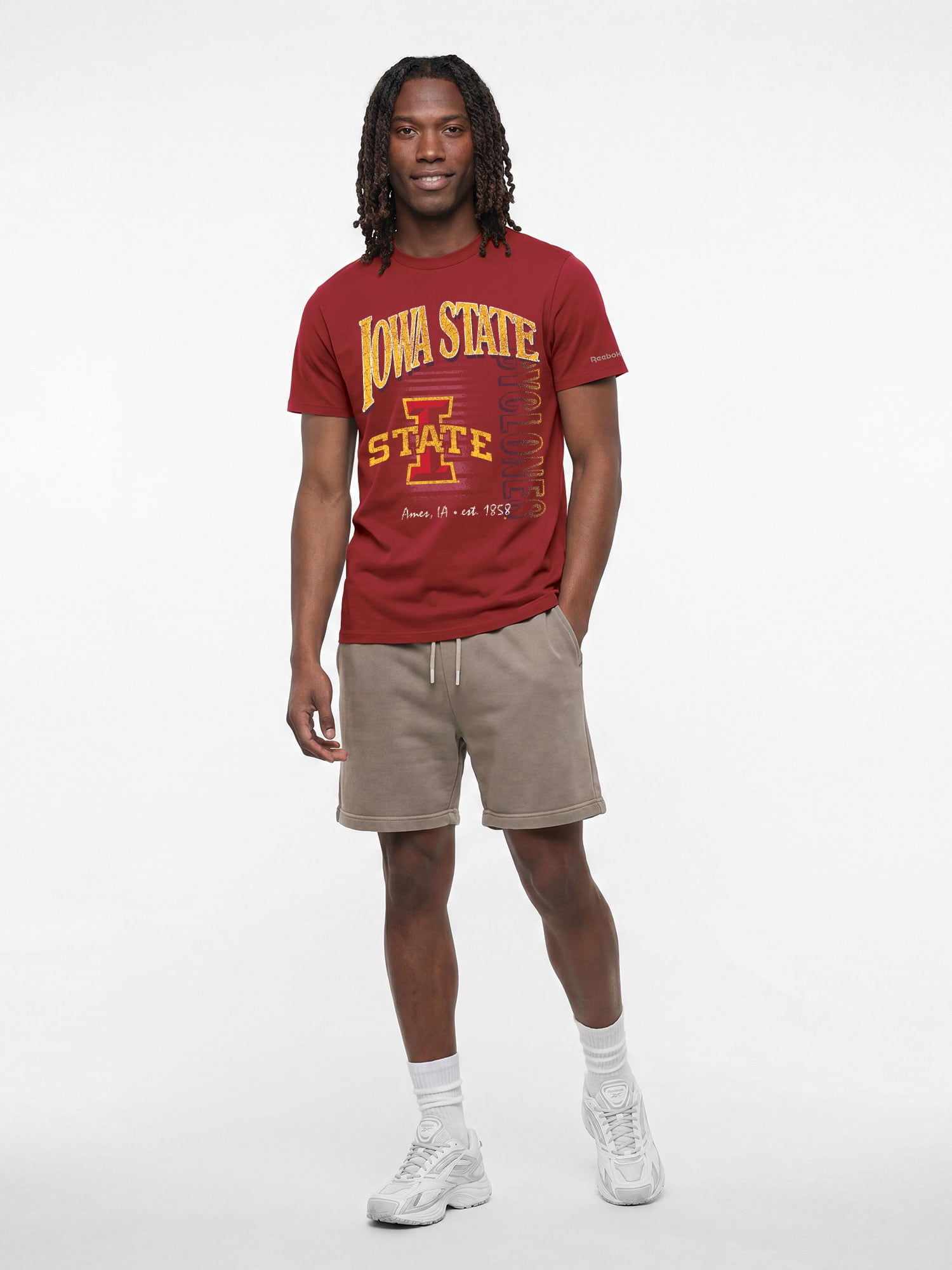 Iowa State Cyclones Reebok Mens Crew Neck Short Sleeve T-Shirt