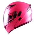 thumbnail image 2 of 1Storm Casco integral modular para motocicleta Abatible hacia arriba con doble visera Protector solar: HB89 rosa brillante, 2 of 5