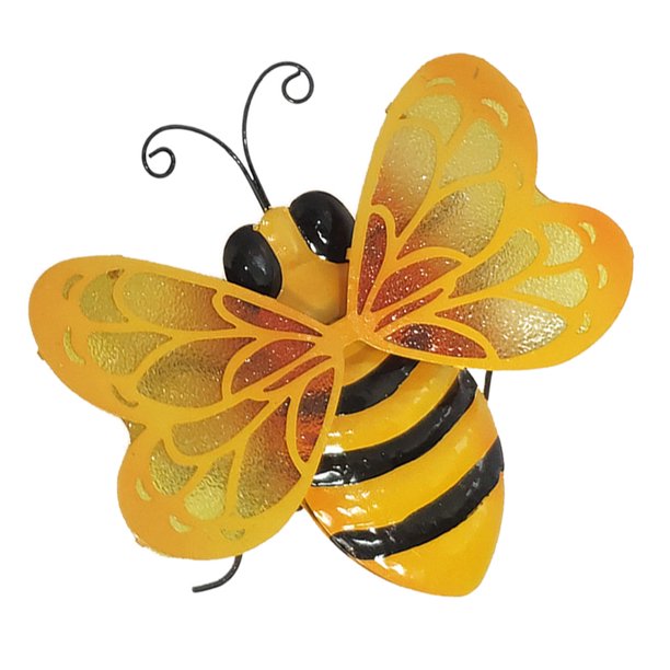 Metal Bee Wall Decor Art 3D Wall Hanging Sculpture Statue Indoor ...