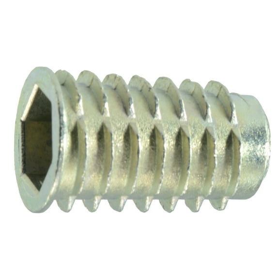 10mm-1.5 x 25mm Die Cast Zinc Coarse Thread Soft Wood Inserts (2 pcs.)