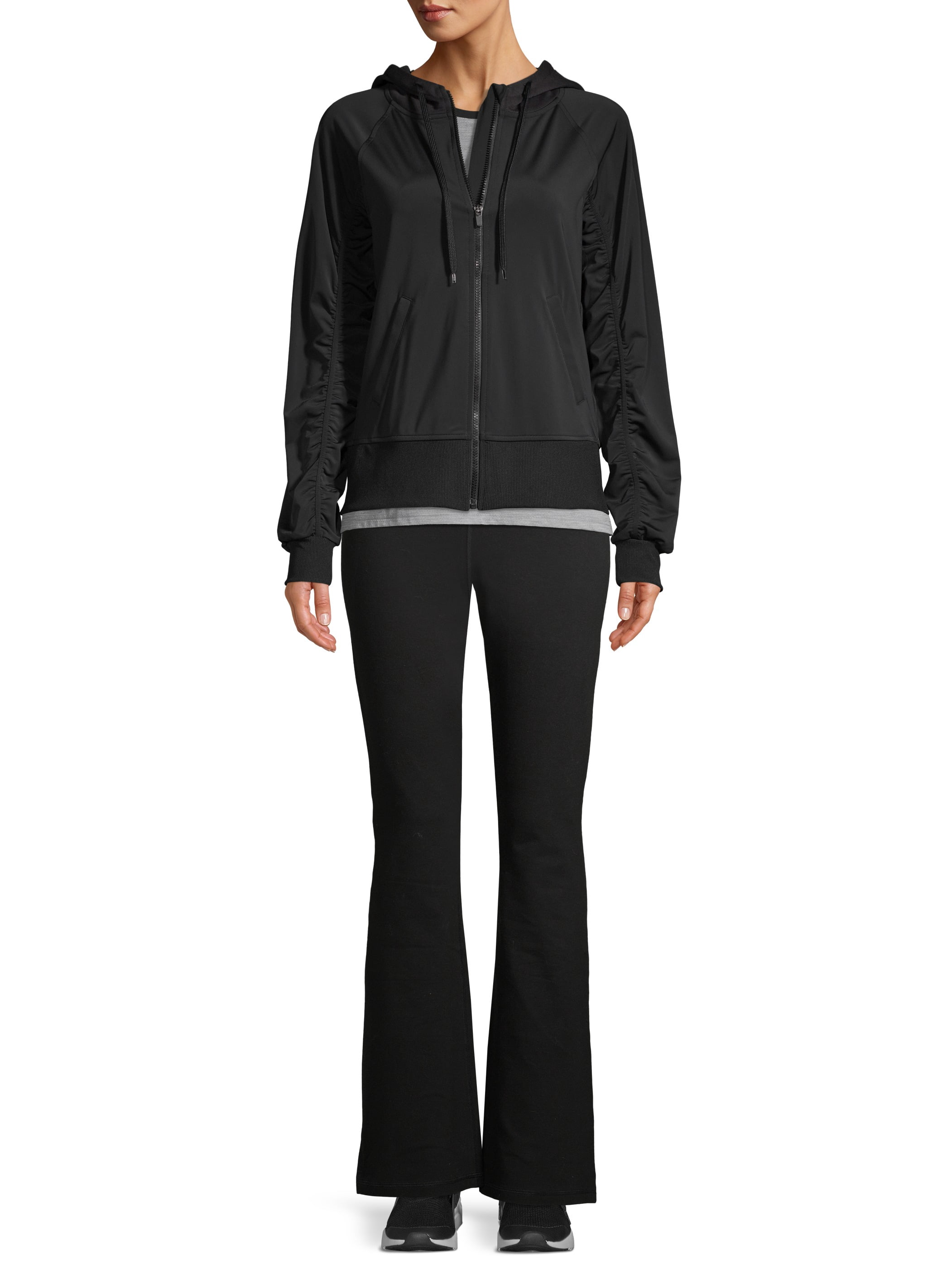 Athletic Works Women's Flare Yoga Pant with Fold over Waistband