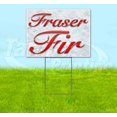 thumbnail image 1 of Fraser Fir (18" x 24") Yard Sign, Includes Metal Step Stake, 1 of 6