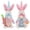 Bunny Couple, variant on 2PCS Easter Gnomes Decorations for Home 9",Spring Handmade Butterfly Faceless Stuffed Doll Toy Gifts for Indoor Tabletop Tired Tray Festival Decor Home Office Ornaments Easter Basket Fillers