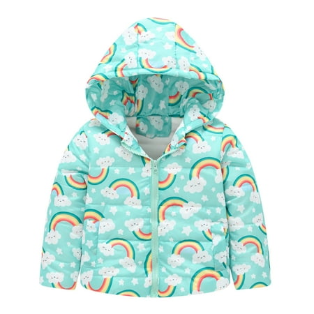 

WZHKSN Child Sweater Toddler Boys Girls Winter Animal Cartoon Dinosaur Prints Hooded Jacket Thicken Windproof Zipper Warm Outwear Coat