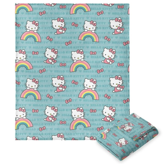 Sanrio Hello Kitty Bow So Sweet Kids Silk Touch Throw Blanket