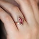 thumbnail image 1 of Elegante anillo de Hip Hop de Color dorado para mujer, conjunto de anillos de boda con piedras rojas de circón incrustadas a la moda, joyería de compromiso nupcial para fiesta Dengxun unisex, 1 of 2