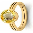 thumbnail image 2 of 7.25 Carat Natural Yellow Sapphire Pukhraj Gemstone Handmade Punchdhatu Adjustable Men's Women's Ring, 2 of 4