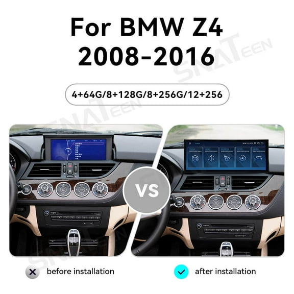 SNATEEN 15.8 inch Carplay Screen Radio Multimedia Player for BMW Z4 2008-2016 Models Universal Car Navigation GPS Upgrade Headunit Android Display Video 1080P Touch Screen Replace System
