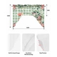 thumbnail image 5 of Eucalyptus Trucks Swag Valances for Windows, Small Curtains Drapes, Spring Farmhouse Floral Sage Green Plaid Kitchen Window Curtains Over Sink Window Treatment Valance for Bedroom/Bathroom 56"x36", 5 of 5