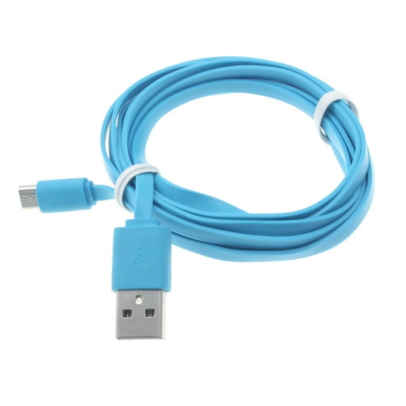 3ft USB Cable for Arlo Pro / Pro 2 Security Cameras - MicroUSB Charger Cord Power Wire Sync Flat Blue Fast Charge Compatible With Arlo Pro and Pro 2 Models