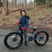 Hiland Fat Tire Bike, Shimano 7-Speed, Dual-Disc Brakes, 26 inch Trail Mountain Bike, Blue