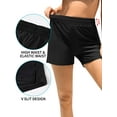thumbnail image 4 of Sociala Women's Cargo Bermuda Long Shorts Elastic Waistband Swim Shorts With Back Pocket, 4 of 6