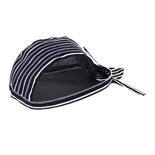 Gorro de cocina perfecl Gorro de Chef profesional Tiras blancas azules