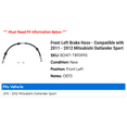 thumbnail image 2 of Front Left Brake Hose - Compatible with 2011 - 2012 Mitsubishi Outlander Sport, 2 of 2